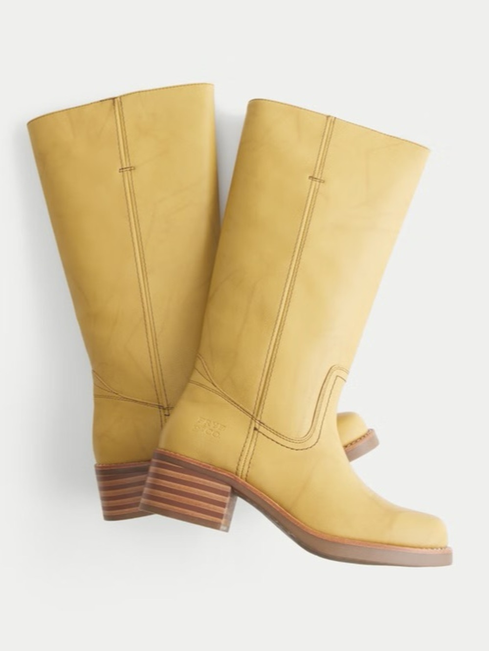 Frye & Co Miranda 14 Boots in Banana 👢